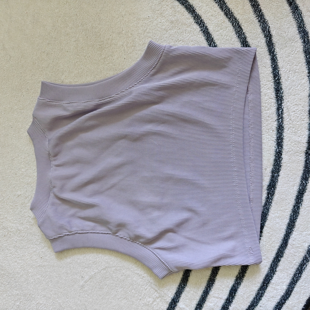 Mango Ribbed Lavender Top - Picture 3 of 3